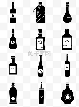 石头装在瓶子里图片_酒瓶形状图标