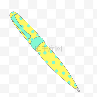 圆珠笔的卡通插画