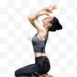 实心瑜伽柱图片_练习瑜伽的女孩