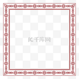 红色深红色图片_红色中式传统复古边框