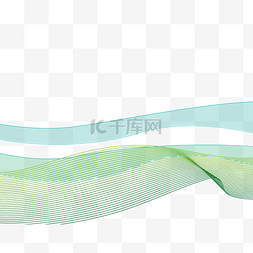 绿色素材花纹图片_动感矢量线条