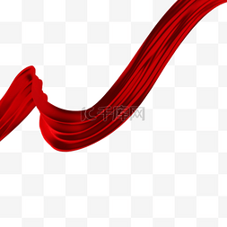 红色丝绸飘带红色丝带