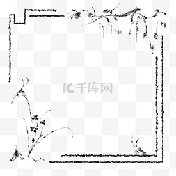 古风黑白图图片_古风中国风古典水墨边框