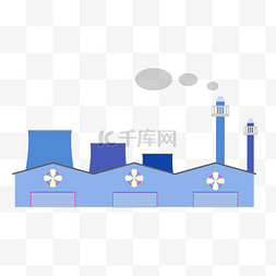 带烟筒的船图片_蓝色房屋建筑