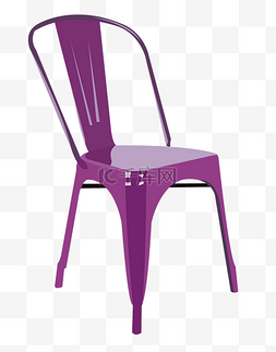 靠背卡通图片_一把紫色靠背椅子