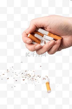 戒烟展板图片_手拿香烟戒烟