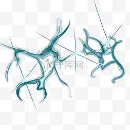 生物神经元图片_绿色神经元细胞