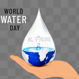 water字图片_world water day水滴里的地球