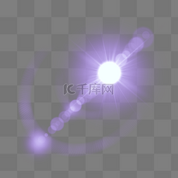 x光照射图片_紫色炫酷光圈光照光效元素