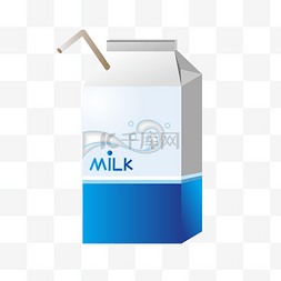 矢量AI牛奶牛奶盒