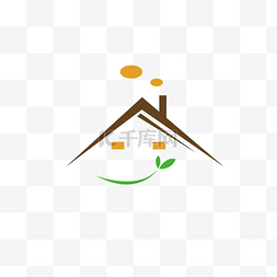 卡通房屋logo图片_卡通风格房产服务交易标志