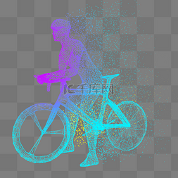 医疗点线图片_人体骑自行车科技运动智能魔幻数