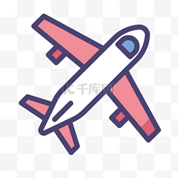 飞机扁平图标图片_扁平化飞机