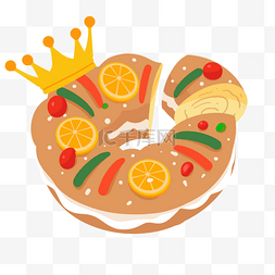 切开橙子图片_roscon de reyes皇冠切开面包