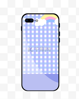 2020手机壳图片_紫色方格手机壳
