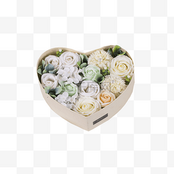 白色长方形盒子图片_多种鲜花漂亮的小礼盒