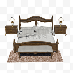 欧式家具卧室图片_家居卧室双人床组合