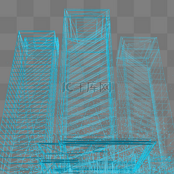 商业大楼仰视图片_楼空间城市仰视科技智能魔幻数据