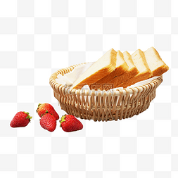 编图片_烘焙面包草莓