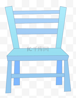 简约木质椅子图片_浅蓝色木质椅子
