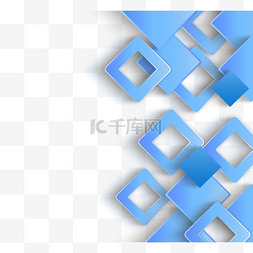 宣传单模板图片_方形蓝色抽象层次结构业务几何边