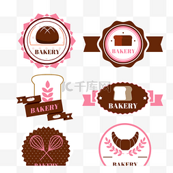 卡通棕色蛋糕烘焙店徽标