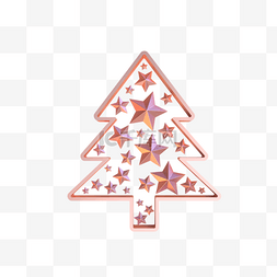 星型图片_金色圣诞树星星立体元素