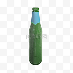 啤酒节绿色图片_绿色啤酒瓶