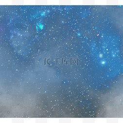 星空顶银河素材图片_现实的蓝色手绘创意星空图案天空