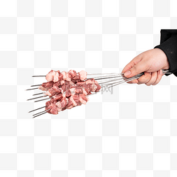 烤串炸串图片_烧烤猪肉串