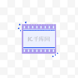 小三角装饰图片_蓝色胶片边框装饰