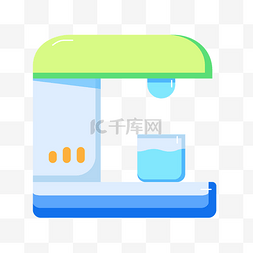饮水机详情图片_家用蓝色饮水机