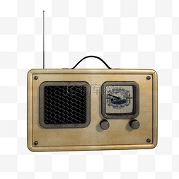 立体收音机图片_老式收音机png图
