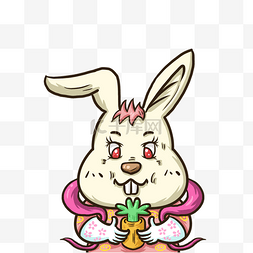 吃萝卜兔子图片_可爱的兔子免抠图