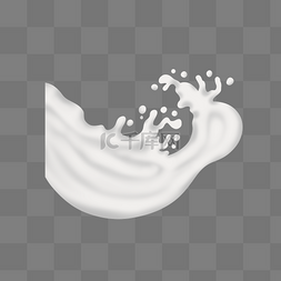 牛奶飞溅液体图片_喷洒的白色液体插图