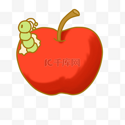虫吃水果红苹果