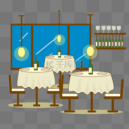 餐厅餐桌图片_圆形餐厅餐桌
