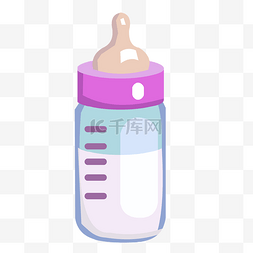 婴儿冲凉图片_矢量卡通婴儿奶瓶