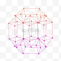 扁平几何元素图片_不规则扁平渐变线条几何数学装饰