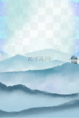 山水画背景图片_水墨画山水画背景