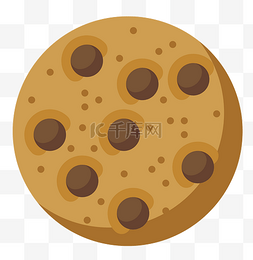 夏日美食素材图片_卡通巧克力饼干插图