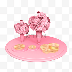 两个花瓶图片_创意粉色花瓶舞台