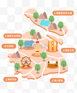 旅游景点素材图片_上海旅游景点地图