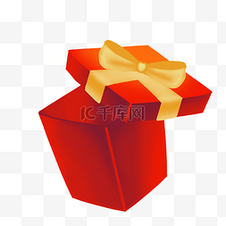 礼盒红色打开图片_圣诞打开红色礼物盒