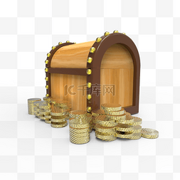 金币宝箱木箱