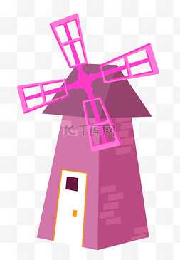 紫色风车图片_ 红紫色风车 