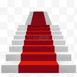 台阶图片_红地毯楼梯