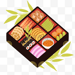 彩色重阳图片_卡通日本节日osechi ryori