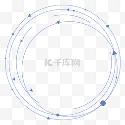 水蓝色圆弧科技线框