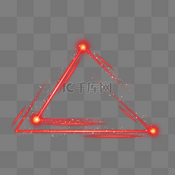 太阳光线png图片_红色三角形线条感太阳光线